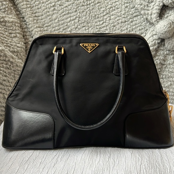 Prada Tessuto Nylon & Leather Top Handle Bag - Picture 2 of 15